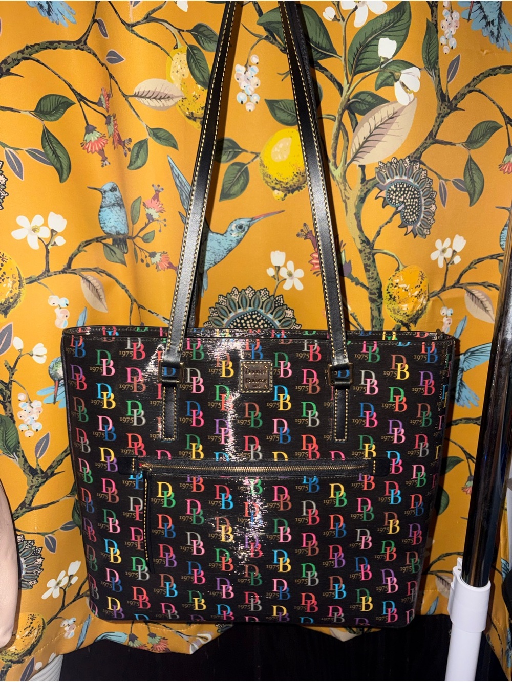 Dooney And Bourke Large Shopper Monogram Signature Rainbow
